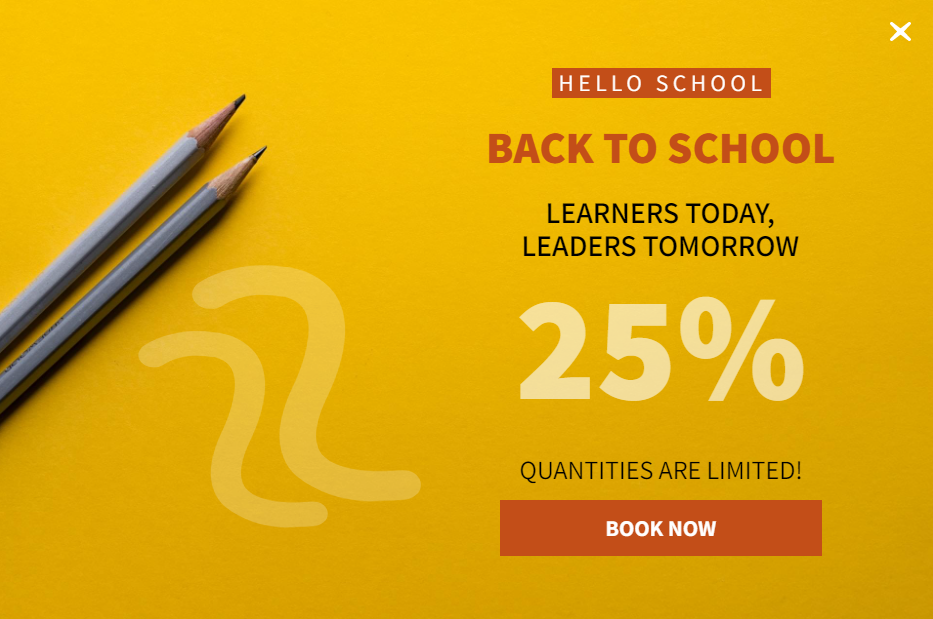 Creative School Collection for promoting sales and deals on your website