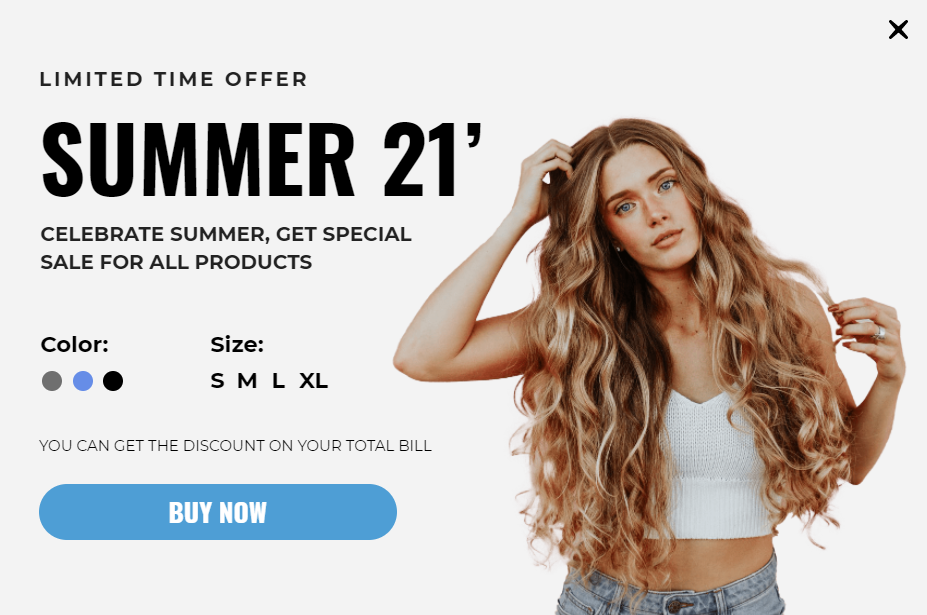 Free Creative Summer Collection for promoting sales and deals on your website