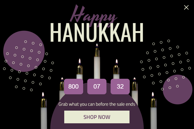 Free Happy Hanukkah Countdown