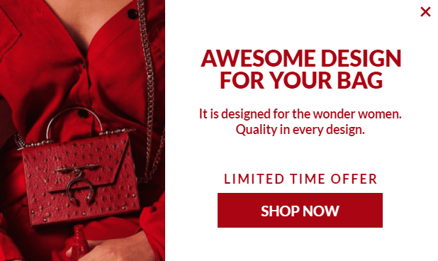 Free Creative for Bag Design for promoting sales and deals on your website