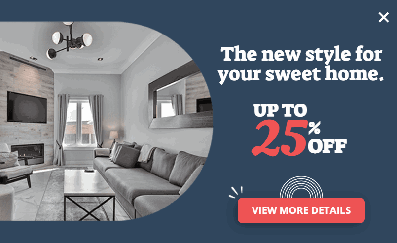 Free New home style promotion popup