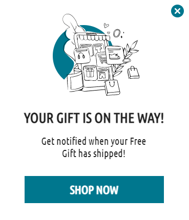 Free Gift slider promotion popup