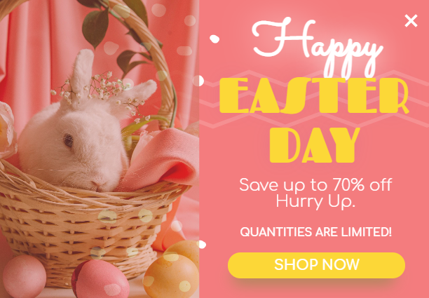 Free Happy Easter promotion popup