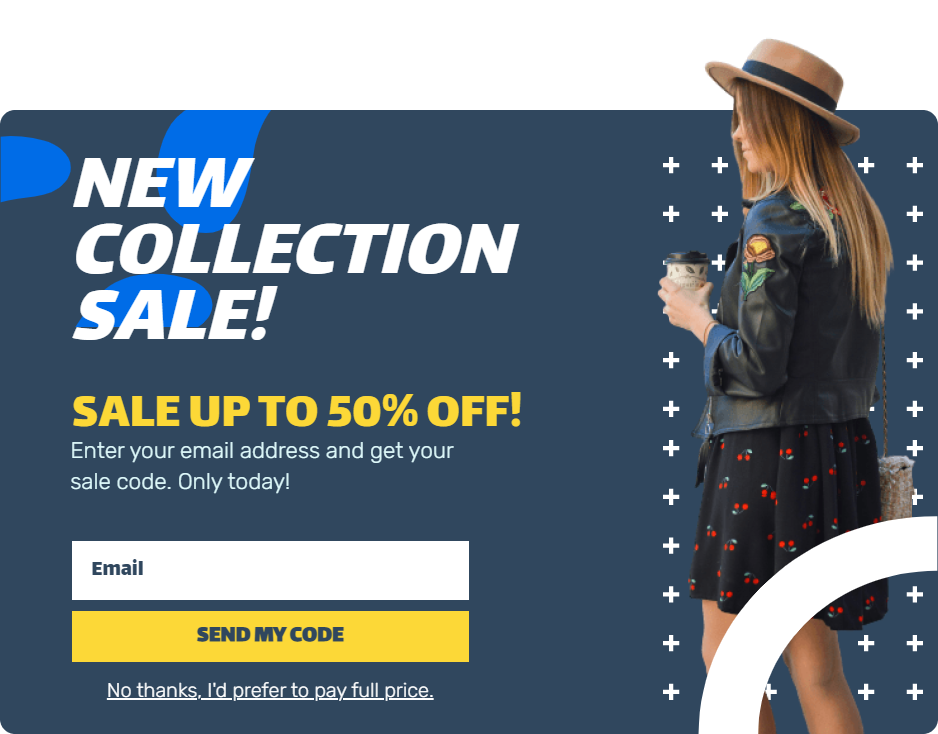 Free New Sales Collection popup