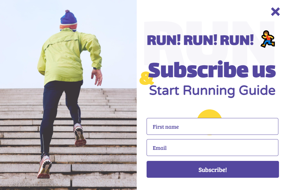 Free Running Guide popup