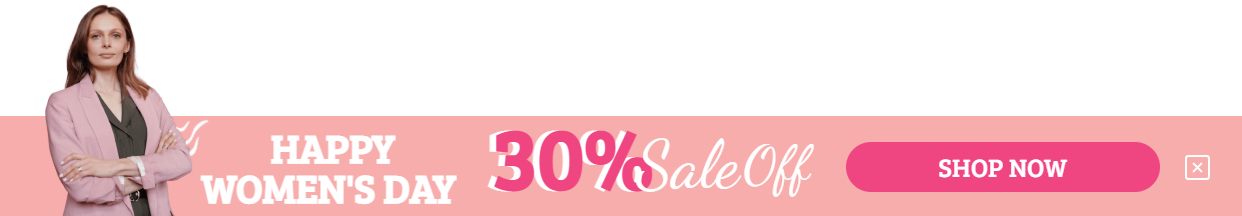 Free Women's Day sale promotion popup