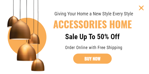 Free Accessories Home for promoting sales and deals on your website