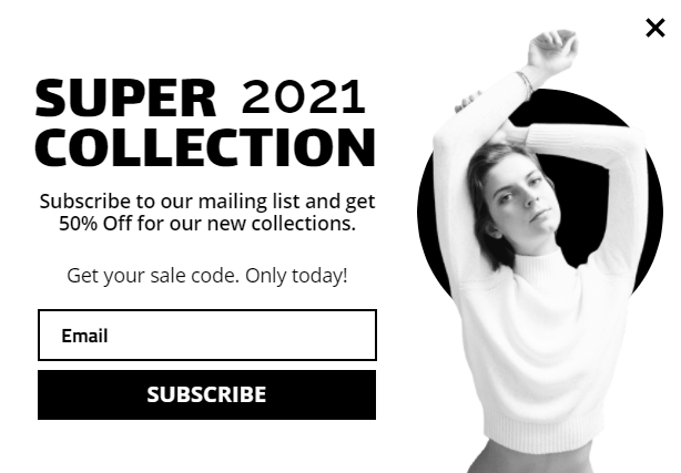 Free Super Collection Sale popup