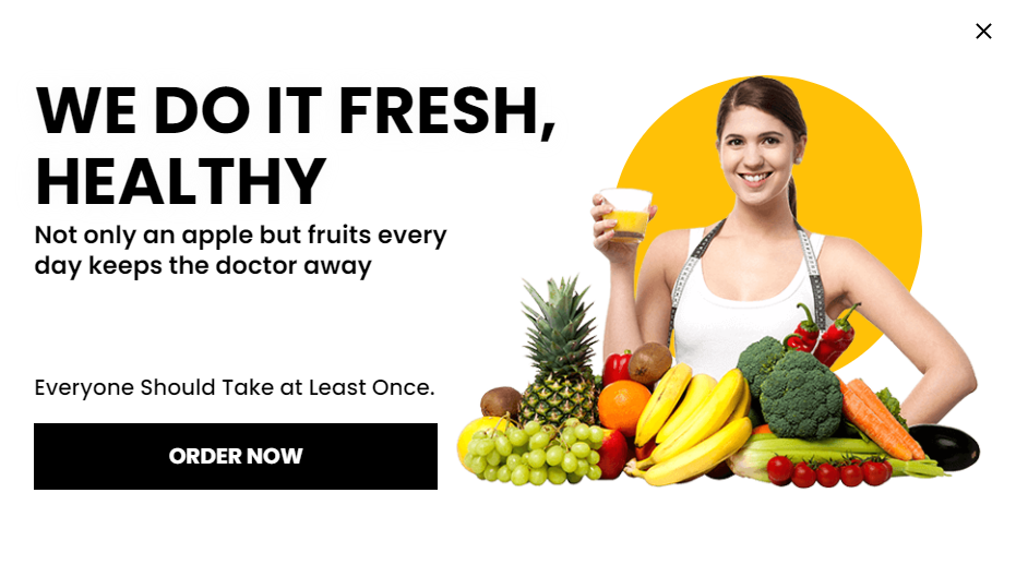 Creative for Healthy Food for promoting sales and deals on your website