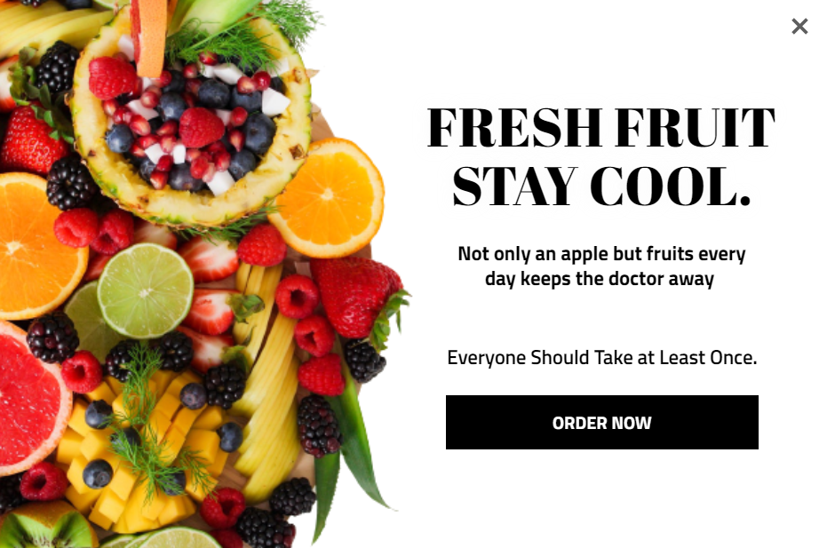 Free Creative for Fresh Fruit for promoting sales and deals on your website
