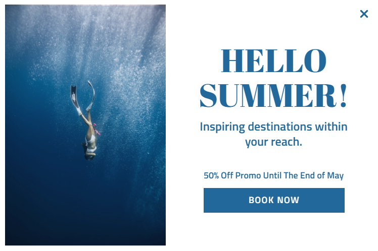 Free Creative for Summer Vacations for promoting sales and deals on your website