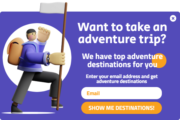 Free Adventure trip popup design