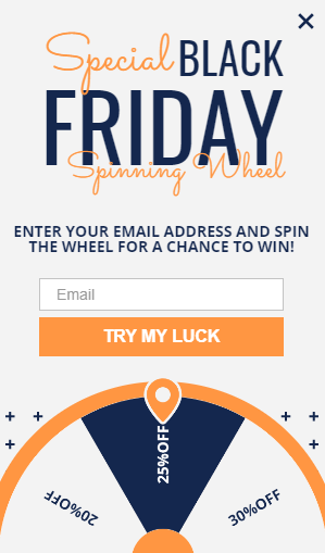 Free Black Friday spinning wheel