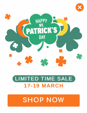 Free Happy st. patrick's day promotion popup