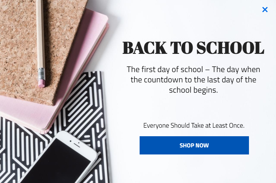 Free Creative School Collection for promoting sales and deals on your website