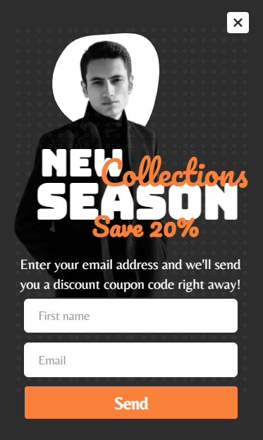 Free New collection sale popup