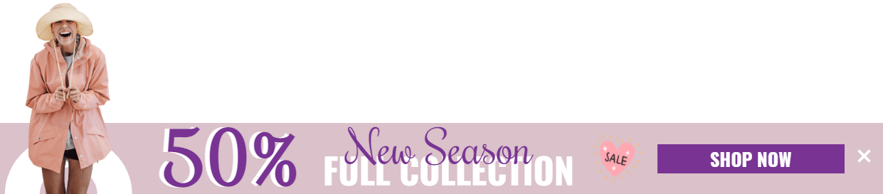 Free New season sale promotion popup