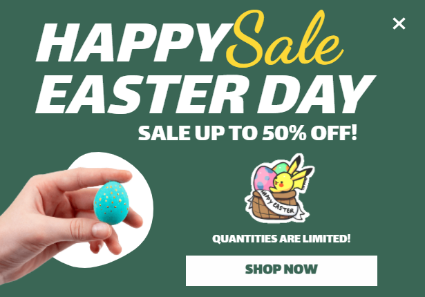 Free Happy Easter promotion popup