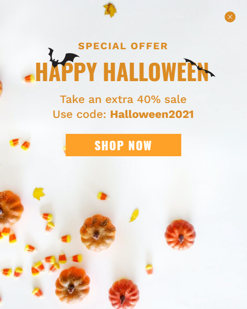 Happy Halloween for promoting sales and deals on your website