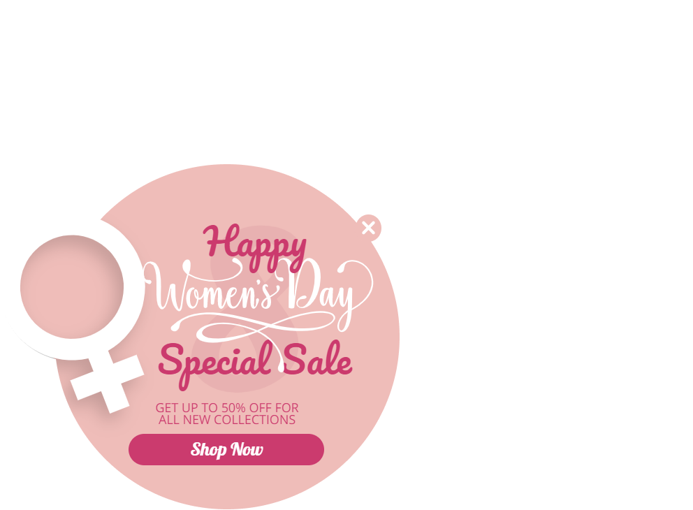 Free Women's Day special sale popup
