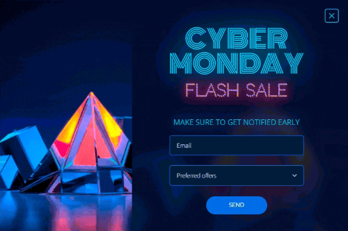 Free Cyber Monday Flash subscribe