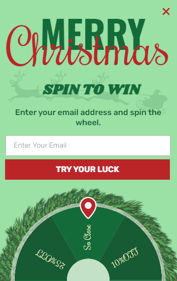 Free Christmas spin to win