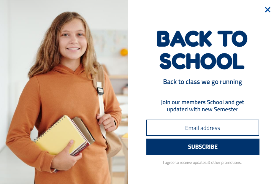 Free Convert visitors into Customers with School Collection