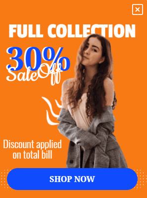 Free Full Collection sale promotion popup