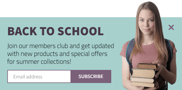 Convert visitors into Customers with School Collection