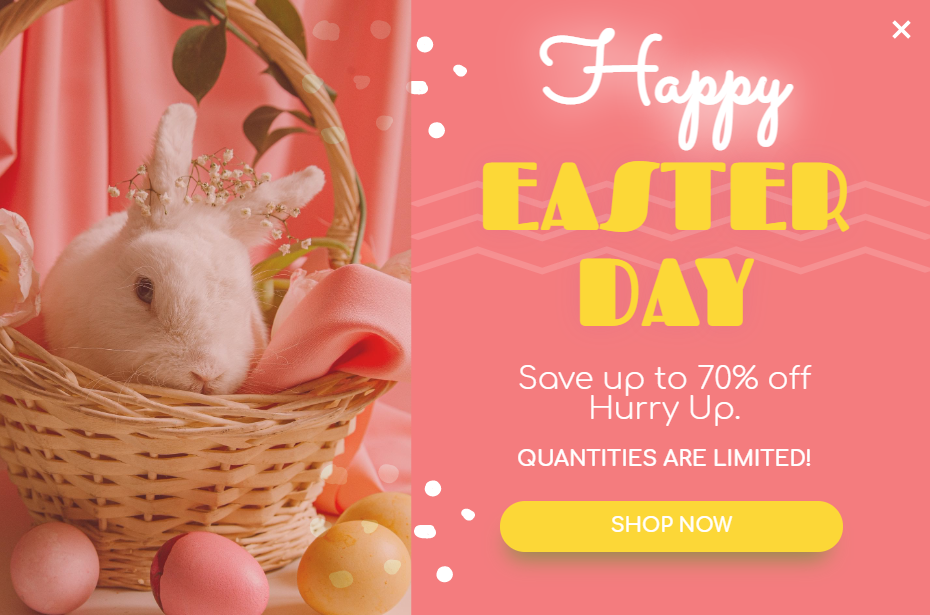 Free Happy Easter promotion popup