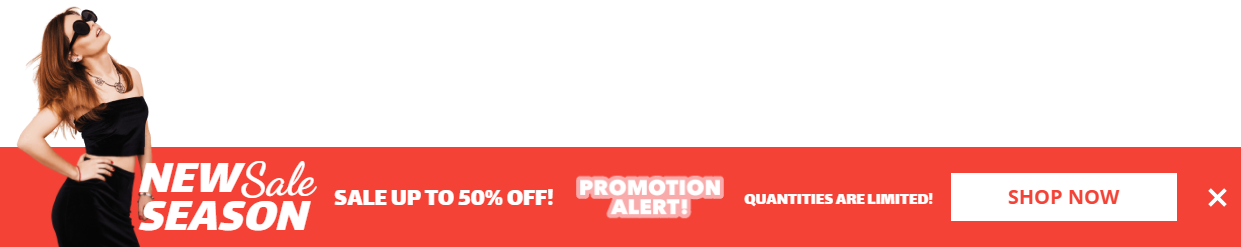 Free New season sale promotion popup