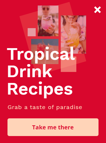 Free Creative for Beverage Restaurant for promoting sales and deals on your website