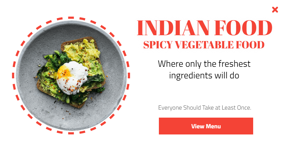 Free Creative for Indian Food for promoting sales and deals on your website