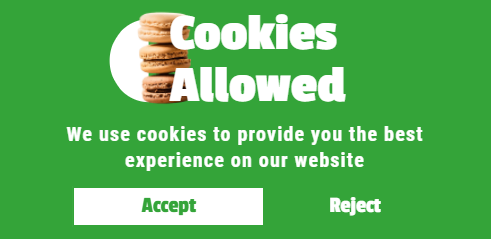 Free Cookies notification popup