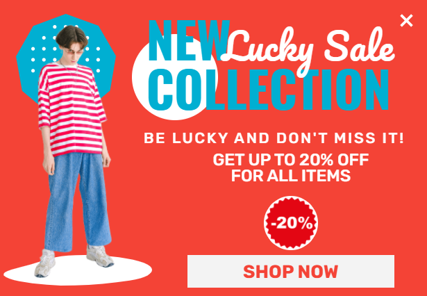 Free New collection Sale promotion popup