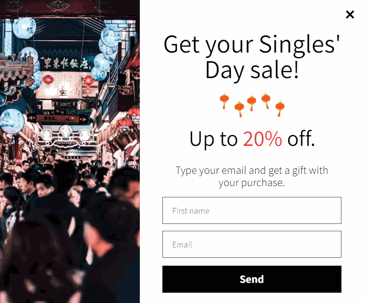 Convert visitors into Customers with Chinese Singles' Day