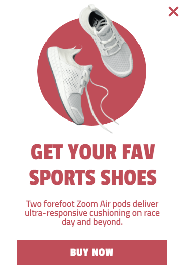 Free Creative for Sport Shoe Style for promoting sales and deals on your website