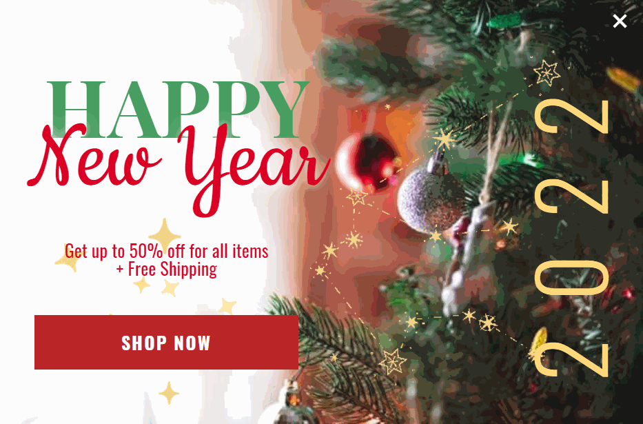 Creative New Year design for promoting sales and deals on your website