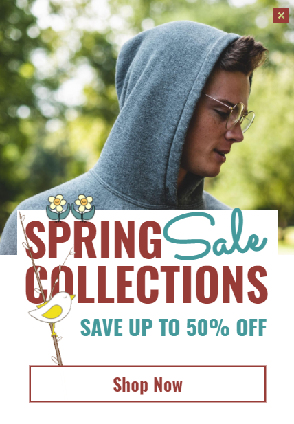 Free Spring season promotion popup