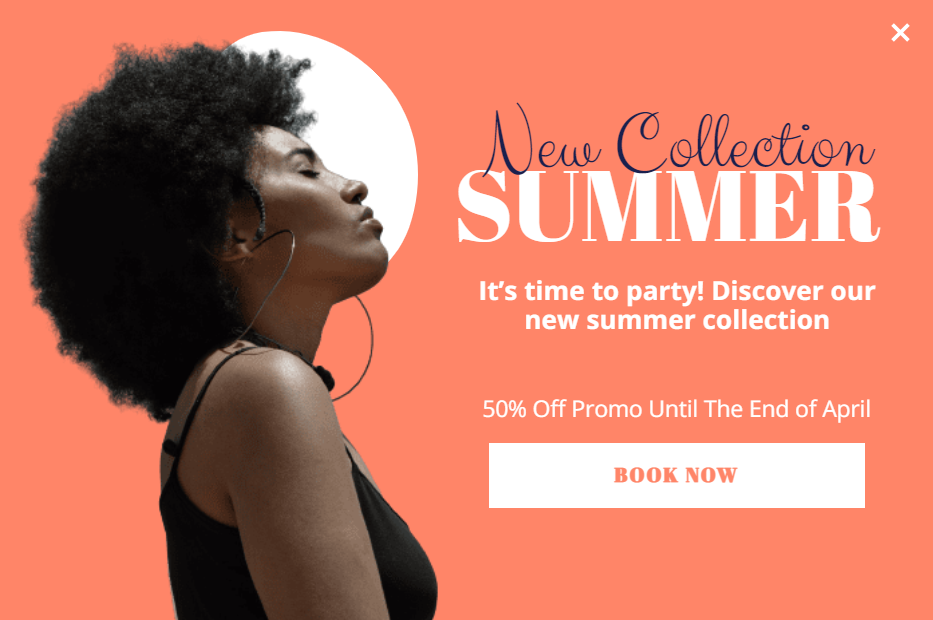 Free Creative for New Summer Collection for promoting sales and deals on your website