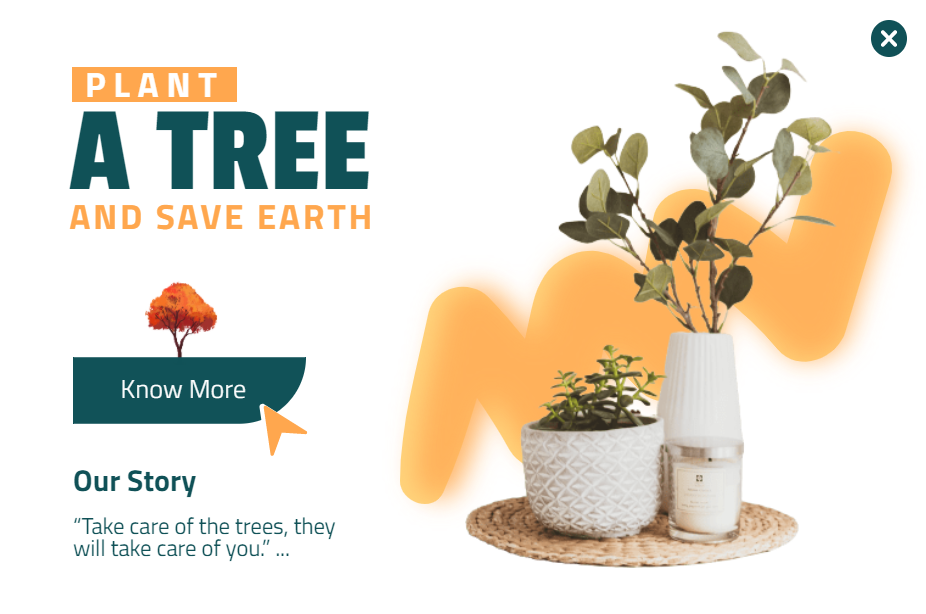 Free Plant a tree popup design
