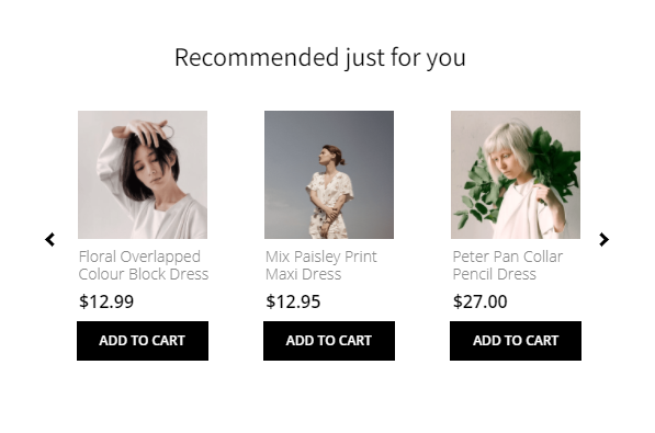 Free Personalized shopping recommendation popup