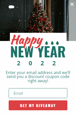 Convert visitors into Customers with New Year 2022 popup design