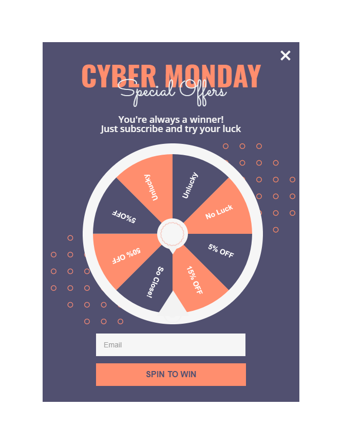 Cyber Monday Spinner Box