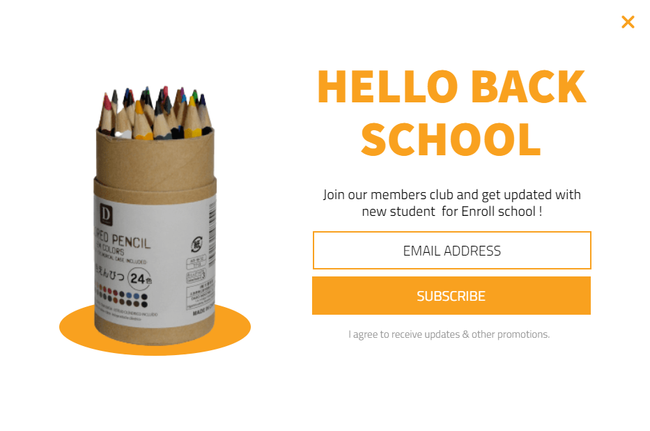 Free Convert visitors into Customers with School Collection