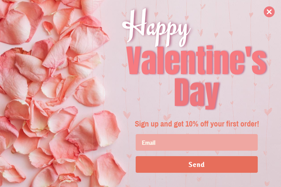 Free Valentine's Day sale popup