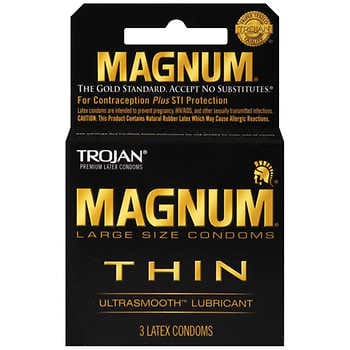 Bao cao su cao su bôi trơn Trojan Magnum Thin, 18 số