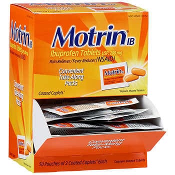 Viên nén giảm đau và hạ sốt Motrin Ibuprofen, 2 Viên nén, 50 viên