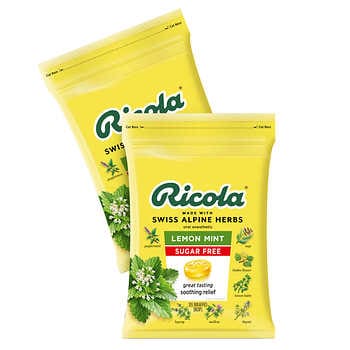 Ricola Kẹo Bạc Hà chanh không đường, 210 giọt