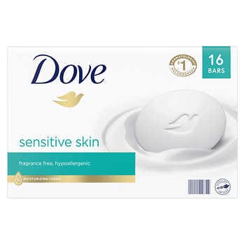 Xà phòng dưỡng ẩm Dove Beauty Bar cho da nhạy cảm 3,75 oz, 16 Thanh